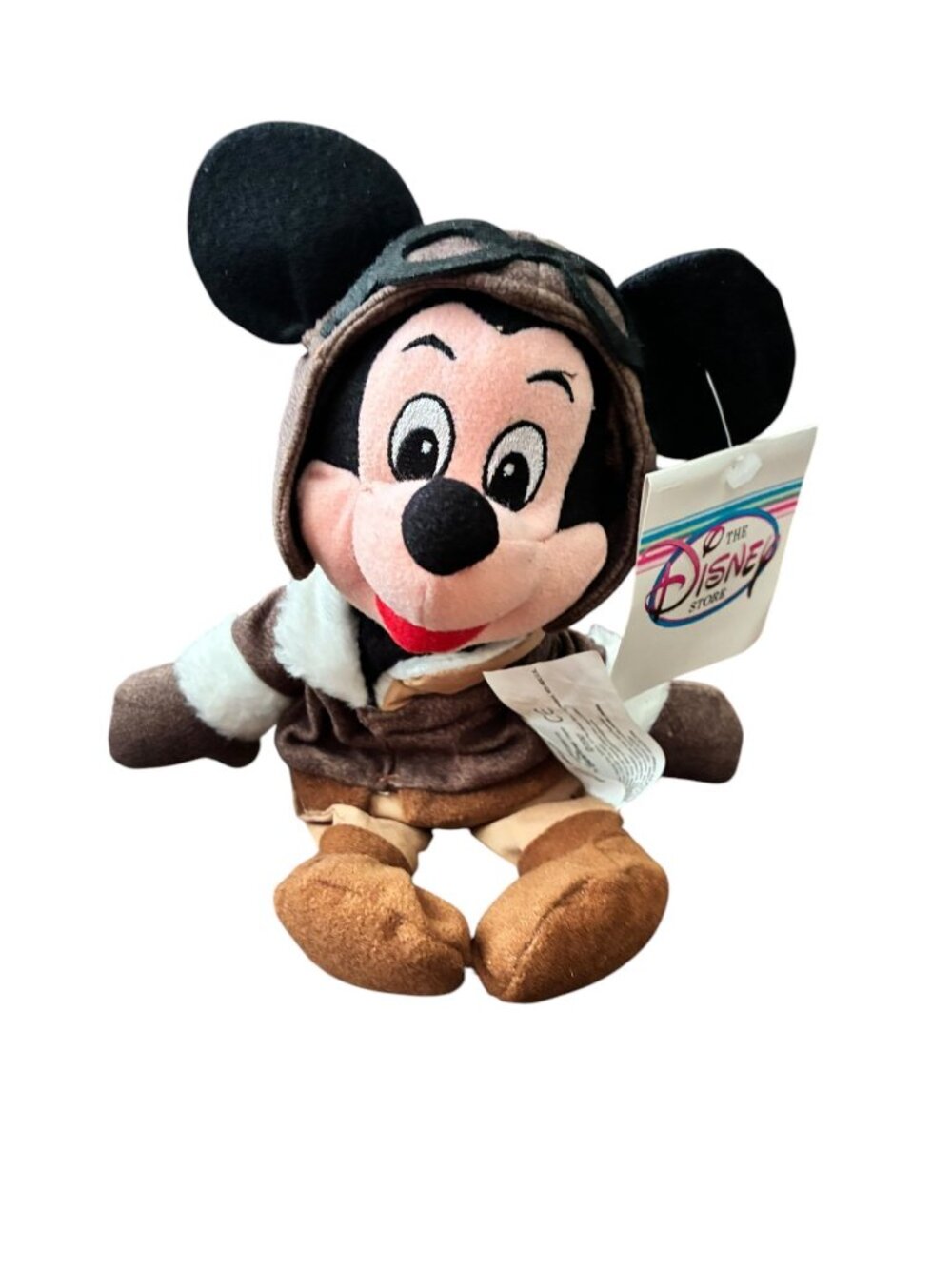 Pilot Mickey Mouse Plush Bean Bag With Tags Disney Store Exclusive